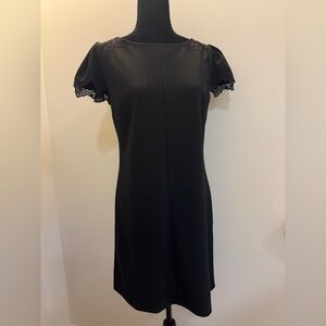 Ann Taylor Black Dress with Lace Size 6 NWT